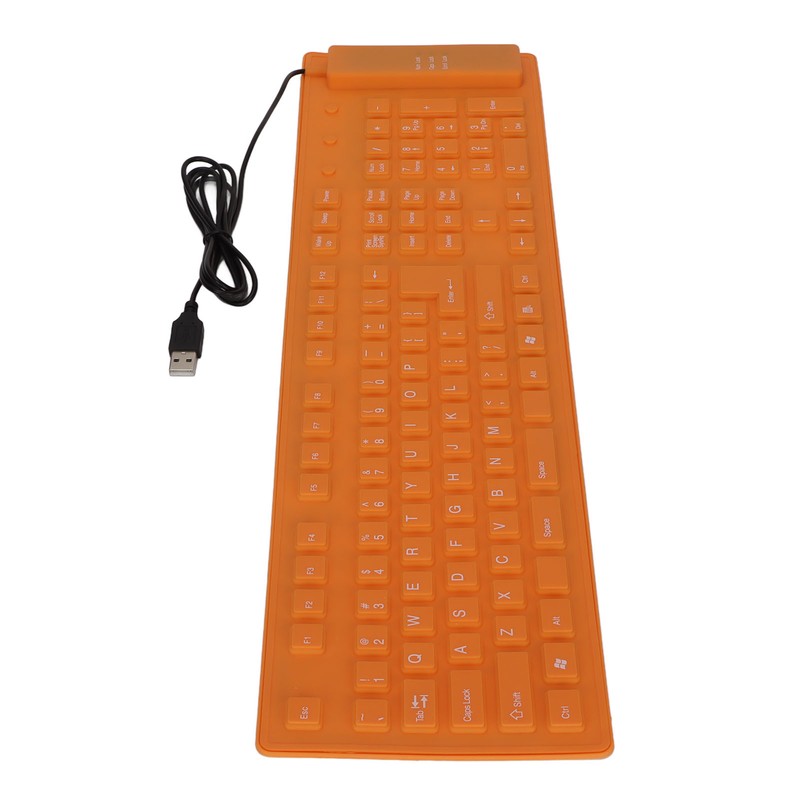 Foldable Silicone Keyboard 108 Keys Silicone Foldable USB Wired Waterproof
