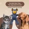 Durable Interactive Bear Dog Toy, Tough Plush Chew Toy with
