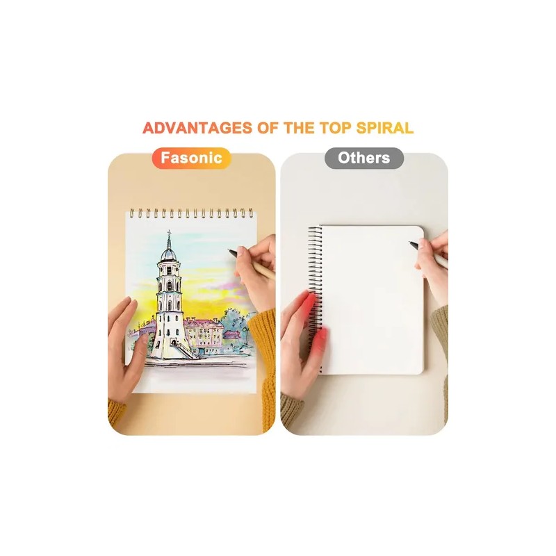 Cuaderno De Dibujo Libretas Profesional Sketchbook 60 Hojas
