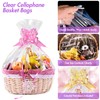 LUCKNIGHT 10 Pack Gift Cellophane Bags Large, Clear Cellophane Bags,