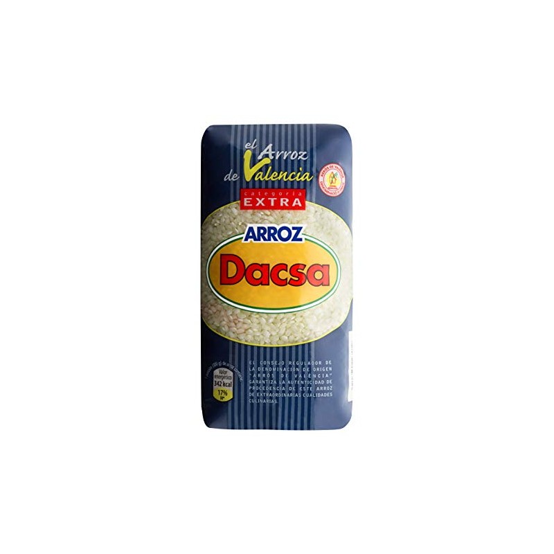 Dacsa Round Rice for Paella Extra 1Kg (Valencia, Pack of