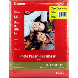 Canon PP-201 Photo Paper Plus Glossy II Kit 4X6"(100 sheets) 5X7"(20 sheets) & 8X10"(20 sheets)