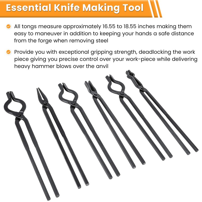Beginner Blacksmith Tongs Knife Making Tong Set Bladesmith Forge Tong