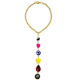 Wogomz Evil Eye Car Hanging Ornament, Good Lucky Days Car Charm for Rear View Mirror, Cute Heart Star Shape 8 Ball Four-Leaf Clover Car Pendant, Ladybug Yin Yang Symbol Rearview Decoration