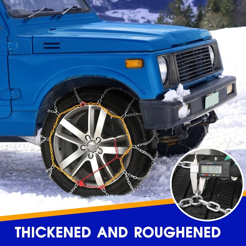 COCO BIRD Snow Chains, Thickened and Wear-Resistant High Carbon Steel