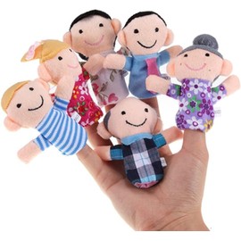 6 Pcs People Family Members, Finger Puppet Set, Cloth Velvet Puppets, Finger Puppets Set, Story Time, Party Favors, Gifts Christmas Stocking Stuffers, Finger Puppets