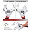 MAXPOWER Adjustable Spanner 200mm, 2-in-1 Adjustable Wrench & Pipe Wrench