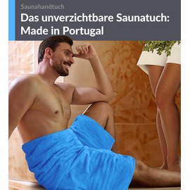 Lashuma Sauna Towel Men's Blue Capri London XXL Towel for Sauna Beach 80 x 220 cm