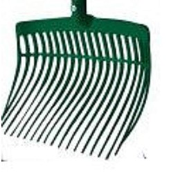 genaric Stall Fork Replacement Head 18-Tine Fork Made of Durable Plastic in Green