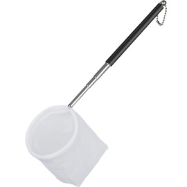 Pawfly Aquarium Shrimp Net - 3 Inch Tiny Fish Tank Net With Extendable Stainless Steel Handle, Soft Round Fine Mesh for Baby Fish, Food Residue, and Debris Skimming in Tanks & Small Ponds