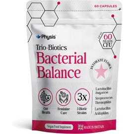 PHYSIS Oral Probiotics for Women | 60 Tablets | Feminine Care Intimate Flora | 15 Billion CFU | 3in1 Womens Flora, Gut Health, Bloating & Yeast Control