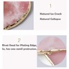 Rose Quartz Coaster Single with Stand (1Pcs),Pink Round Agate Coaster
