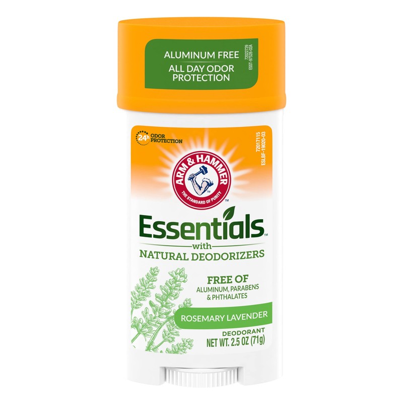 ARM & HAMMER Essentials Deodorant- Fresh Rosemary Lavender- Wide Stick-