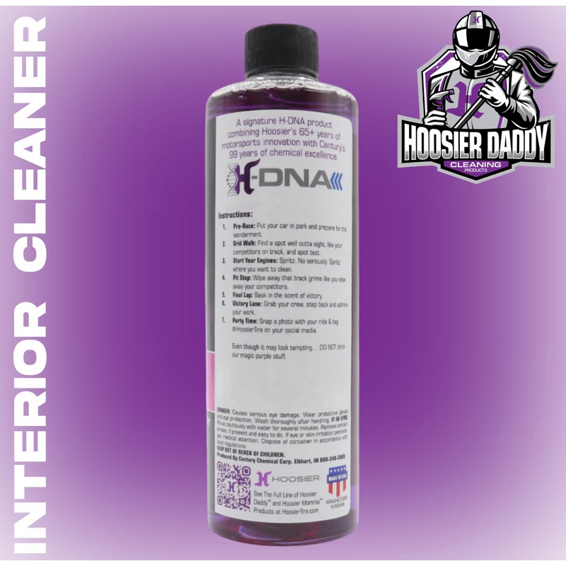 Hoosier Daddy 16oz Car Interior Cleaner - lifts dirt, Stains,