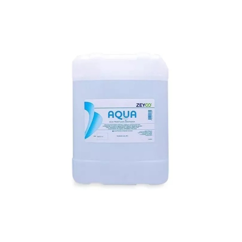 Zeyco Agua Tridestilada Desionizada Zeyco 20 Litros