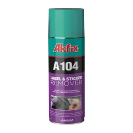 Akfix A104 Sticker Remover Spray - Cleaning Labels on Wood, Glass & Plastic - Safe Decal Remover for Tape, Residue, Gum and Stain Marker, Glue Eraser with Citrus Oil Spray | 6.7 Oz. 1 Pack