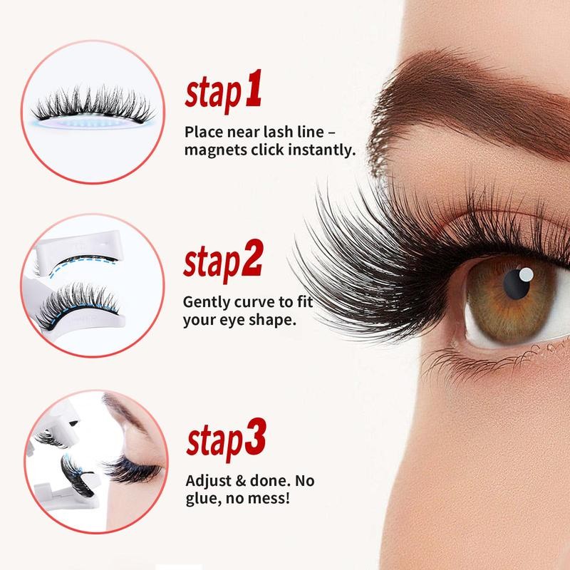 Magnetic Eyelashes - 5D Glam False Lashes, Reusable & Waterproof,