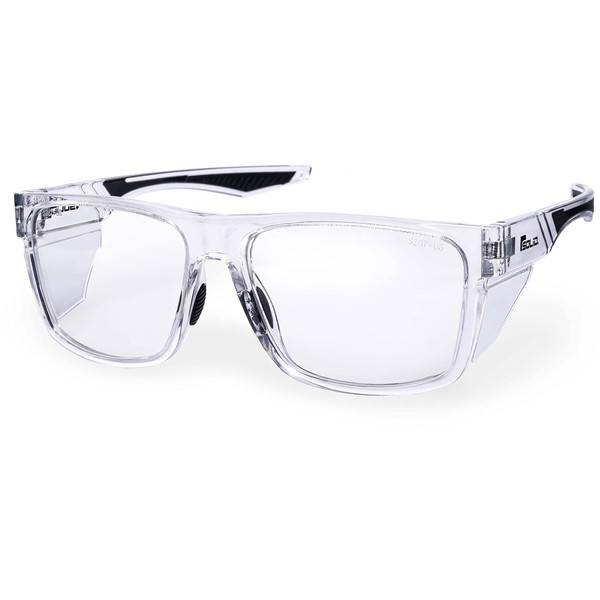 SolidWork Safety Glasses Clear Lens with Side Shields, Anti Fog,