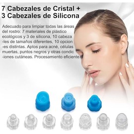 Facial Care Face Cleaning Tool Skin Beauty Set Hydro Dermabrasion Water Peeling 8pcs Elitzia ETAF133T (blanco)