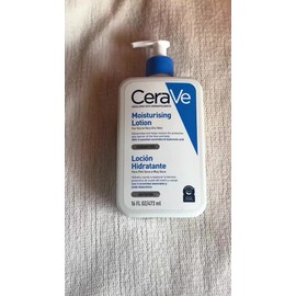 CeraVe Loción Hidratante Corporal y Facial para Piel Seca a Muy Seca con 3 Ceramidas Esenciales y Ácido Hialurónico, Hidratación 24 Horas, Textura