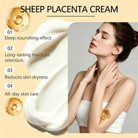 Sheep Placenta Cream，Extract Activity Collagen，Face Instant Repairing Creams，Deep Hydration，Reduce Wrinkles and Fine Lines，Improve Skin Elasticity (2pcs)