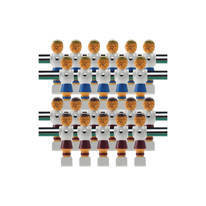 Billiard Evolution 22 Old Style Red and Blue Foosball Men