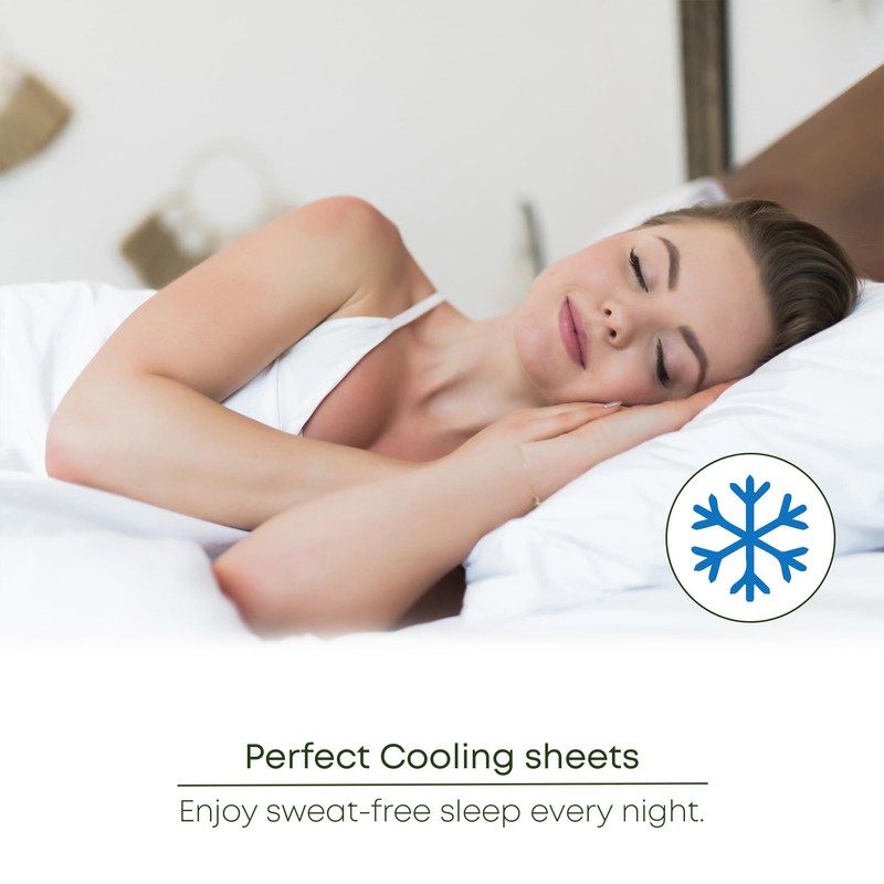 Linenwalas Organic Bamboo Only Flat Sheet - 100% Natural Softest