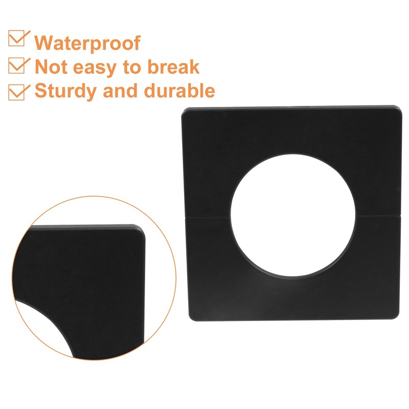 BokWin 2 Pcs Square Wall Split Flange Cover Escutcheon Plate