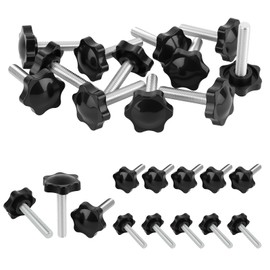 Pack of 20 Star Grip Screws, M8 x 40 mm Thumb Screw, Screws with Handle M8, Screw Star Grip Nut, Wing Screw for Machine Tools, Machine Tightening Devices Instrument