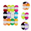 LALAFINA 12pcs Creative Hand Knitted Woolen Yarn for Four Strand