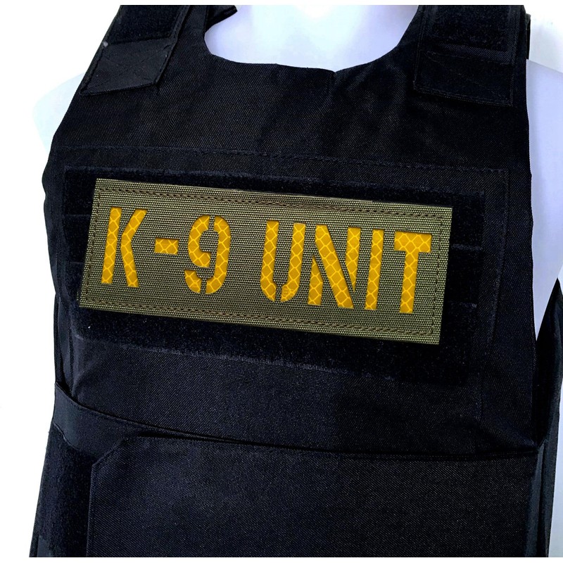 2 Pack Reflective K-9 Unit Patch Reflective Back Panel K-9