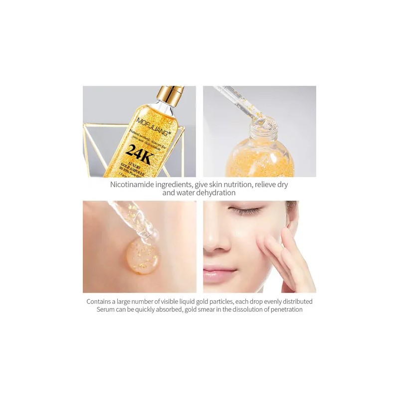 Sérum De Oro De 24 Quilates Que Hidrata, Ilumina Y
