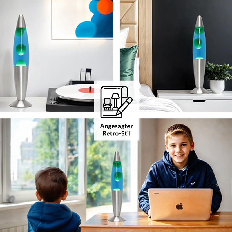 Original Retro Blue - Green Lava Motion Floor or Table