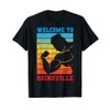 Welcome to gainsville Retro Style Retro Muscle T-Shirt, black