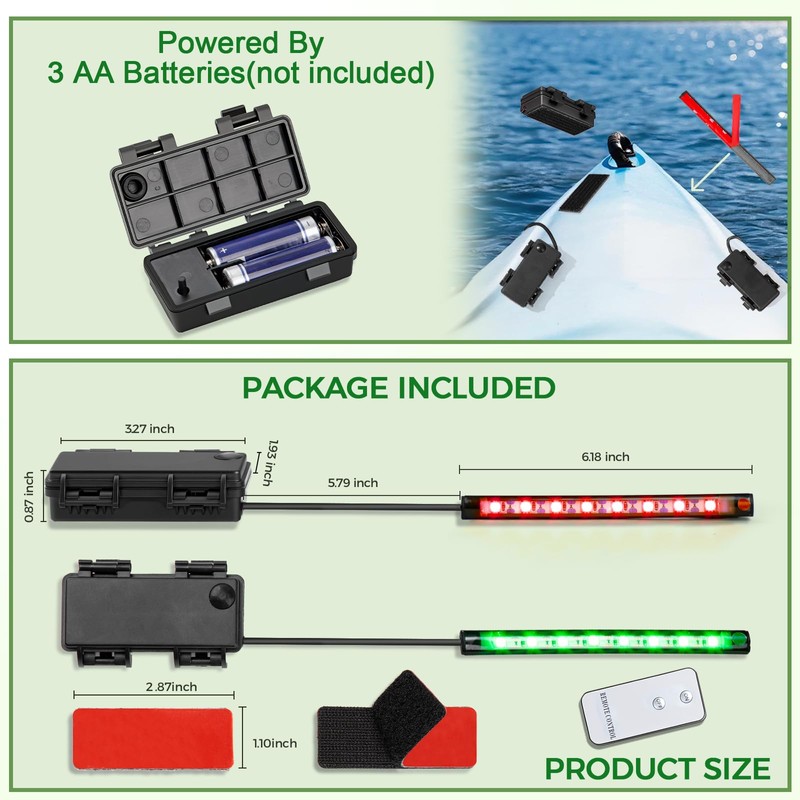 Battery Powered Led Navigation Lights For Boats Led, IP67 Waterproof