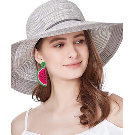 4 Pairs Beaded Earrings for Women Boho Geometric Beaded Dangle Earrings Statement Pineapple Flower Drop Earrings Colorful Summer Earrings Set Jewelry Gift (Style A)