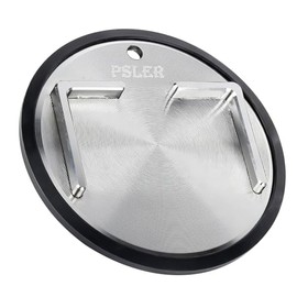 PSLER 304 Stainless Steel Motorcycle Side Stand Pad with Non-Slip Rubber Base, Kickstand Pad Puck Plate for Motorcycle & Dirt Bike, Protection for Hot Asphalt, Grass and Soft Floor, Rustproof