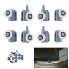 8 Pcs Single Shower Door Roller Runners 25mm Upper Bottom