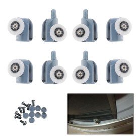 8 Pcs Single Shower Door Roller Runners 25mm Upper Bottom Wheels Set