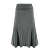 Laphilo Women's Plain Viscose Casual Elastic Waist Flared Midi Skirt
