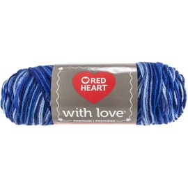 Red Heart Love Yarn-12/Pk-Deep, 12/Pk, Deep Blues 12 Pack