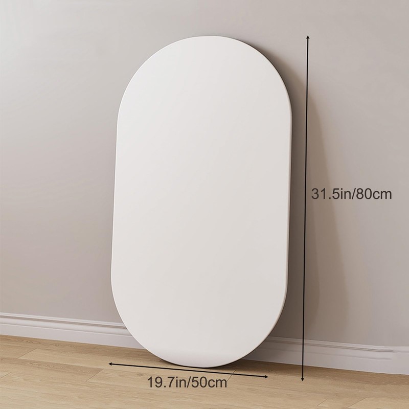 WOHNZA Oval Table Top, White Dining Table Replacement Surface, DIY