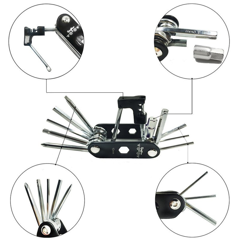 WOTOW Bicycle Repair Set Bike Outdoor Seat Saddle Bag 14