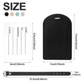 4 Pcs Luggage Tags, Luggage Tags for Suitcases with Adjustable Strap Privacy Protection Cover for Preventing Loss of Bags