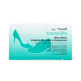LA Fresh Travel Lite Pre-Moistened Shoe Shine Wipes Case of 200 Individually Wrapped Streak-Free Cleaning Wipes Perfect for Use On Leather and Convenient Size for On The Go