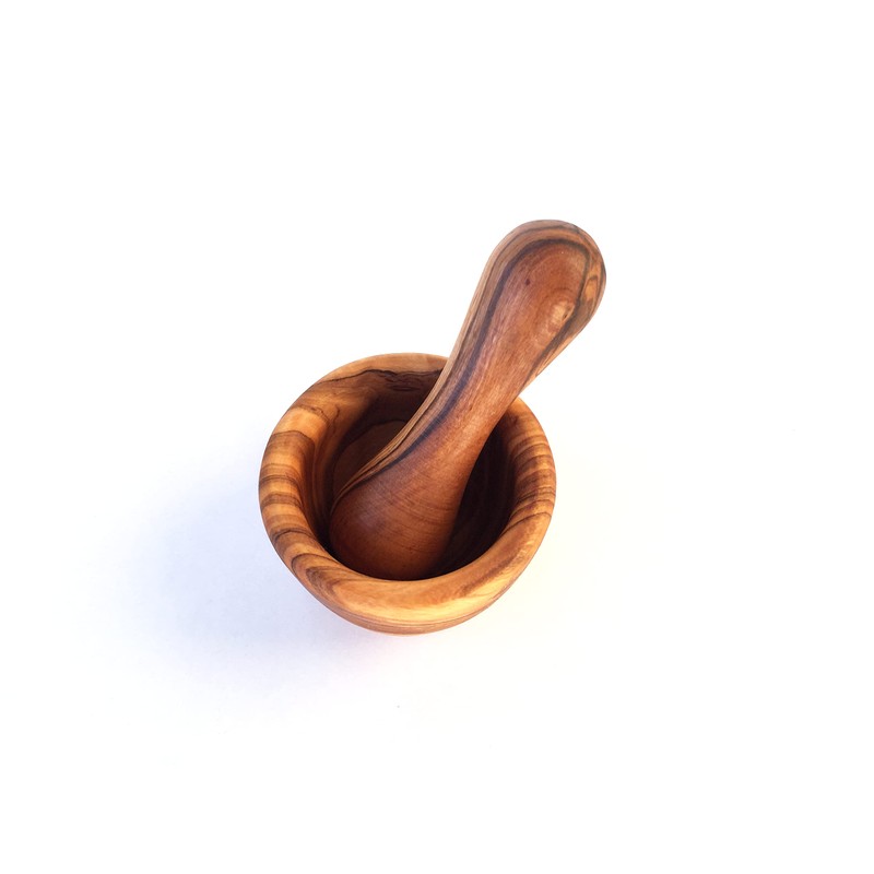 Mini Mortar with Pestle, Kitchen Mortar, Spice Mortar, Handmade Olive