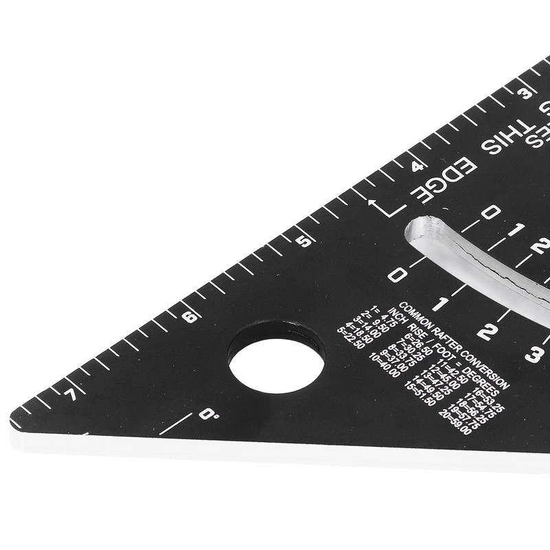 Woodworking Triangle Ruler Aluminum Alloy Accurate Laser Scale Triangle Ruler
