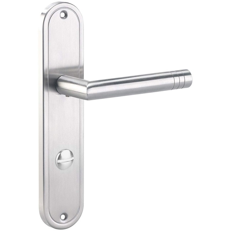 AGT Door lever: Stainless Steel Door Fitting Set for bathroom
