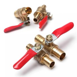 Unbranded Brass Ball Valve Hose Barb6/8/10/12m - 12mm