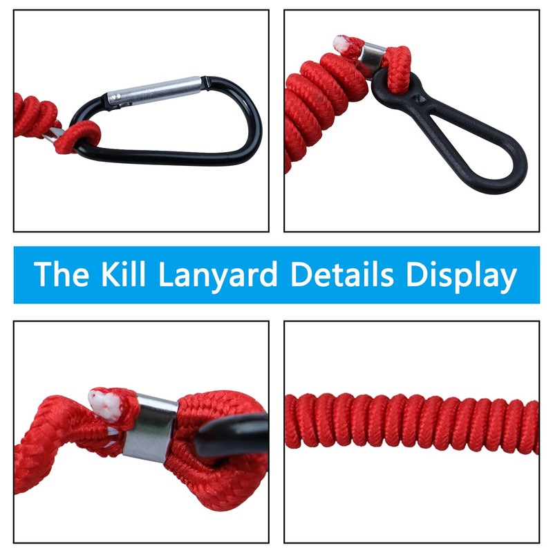 8M0092850 Boat Safety Kill Stop Switch Connector Lanyard Cord Compatible